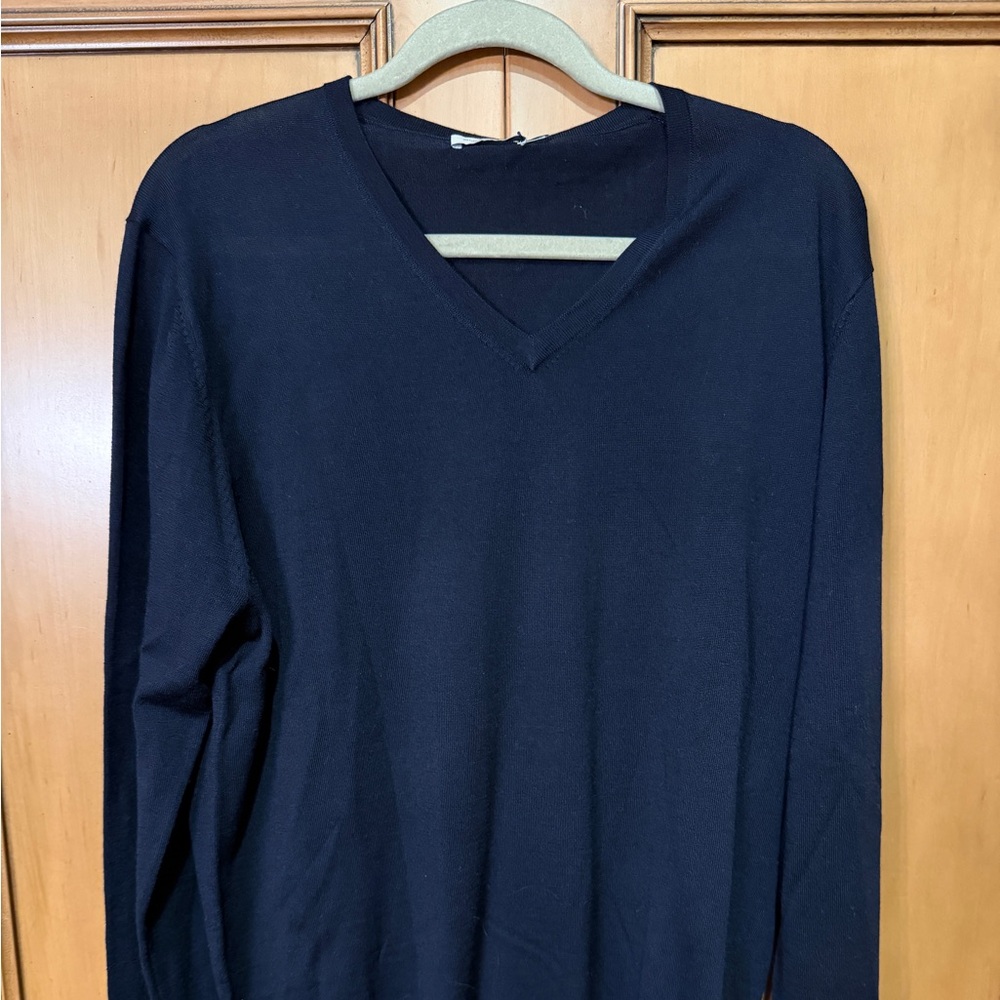 Suitsupply Men's V-Neck Sweater - Dark Blue